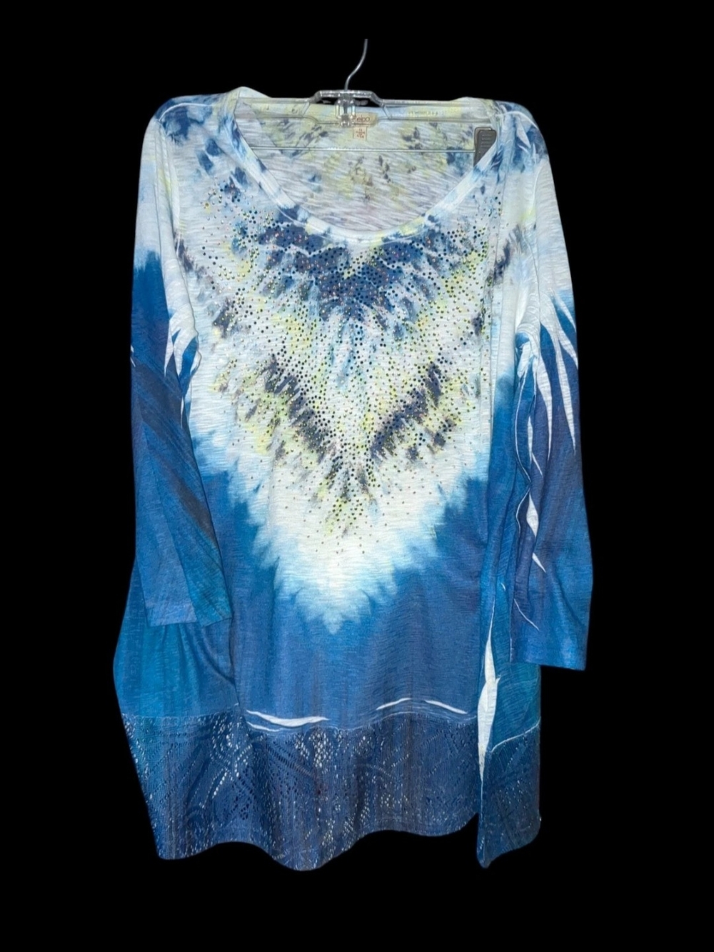 Reba Oversized Bling Top Size Small
